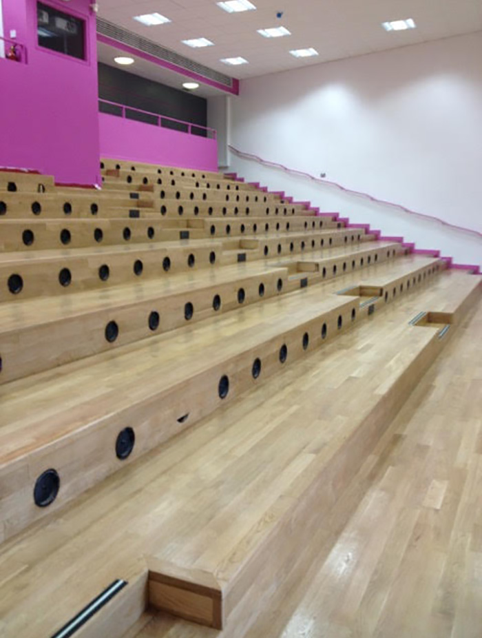 Commercial sports hall wooden flooring