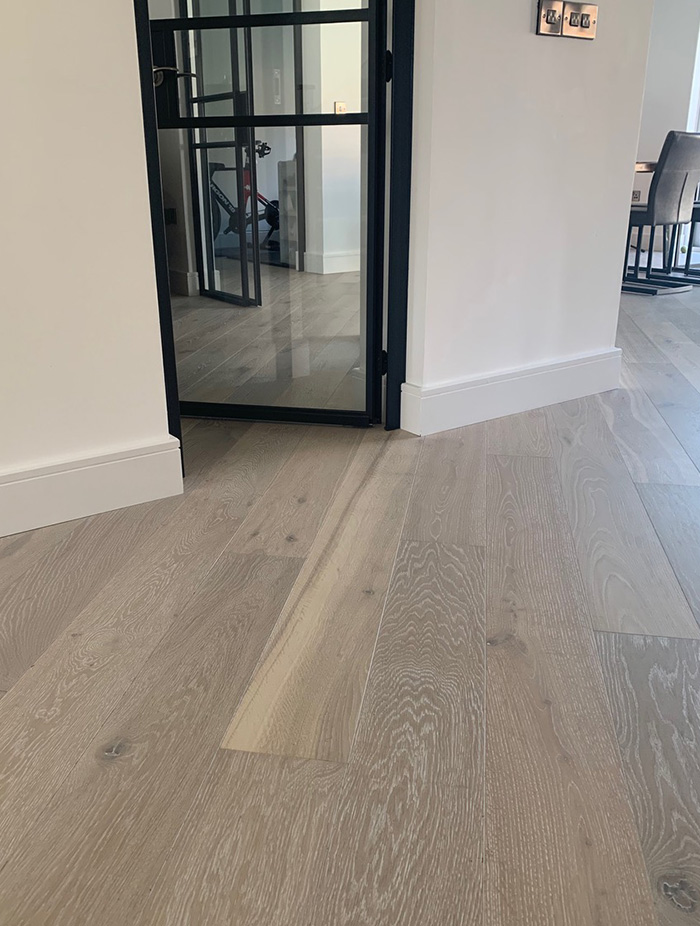 Engineered wood floor installation